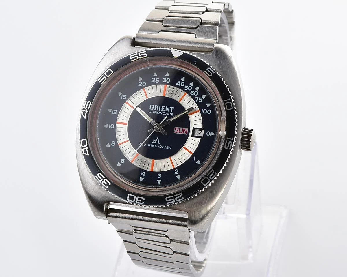 Vintage Orient Chronoace King-Diver "Depth Gauge" – Blue Dial Day-Date Flagship Automatic from the 1970s