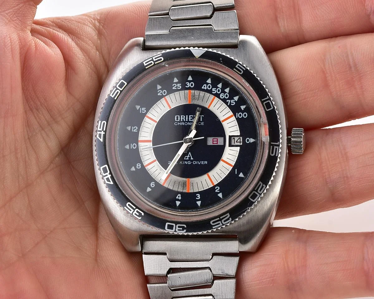 Vintage Orient Chronoace King-Diver "Depth Gauge" – Blue Dial Day-Date Flagship Automatic from the 1970s