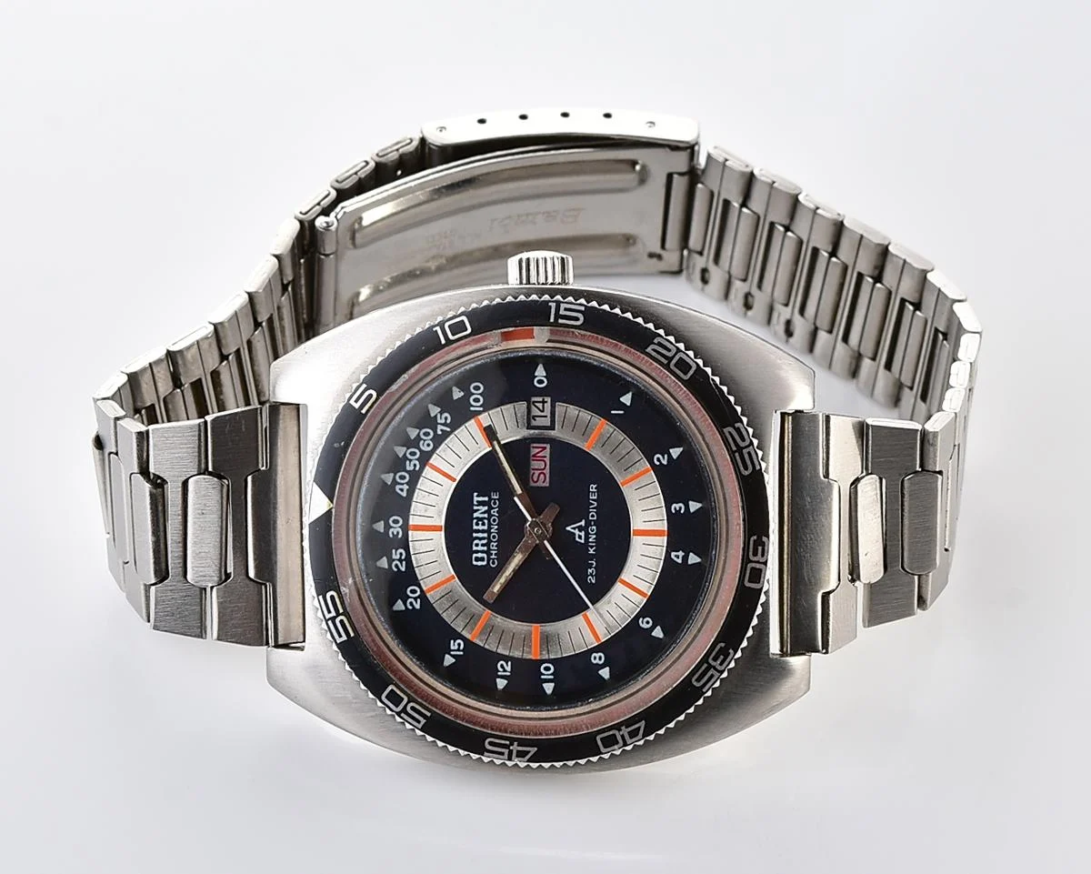 Vintage Orient Chronoace King-Diver "Depth Gauge" – Blue Dial Day-Date Flagship Automatic from the 1970s