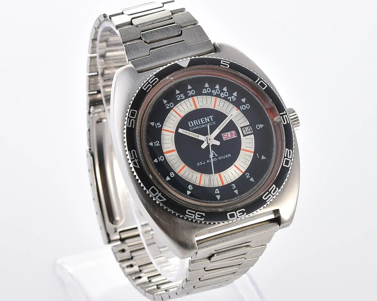 Vintage Orient Chronoace King-Diver "Depth Gauge" – Blue Dial Day-Date Flagship Automatic from the 1970s