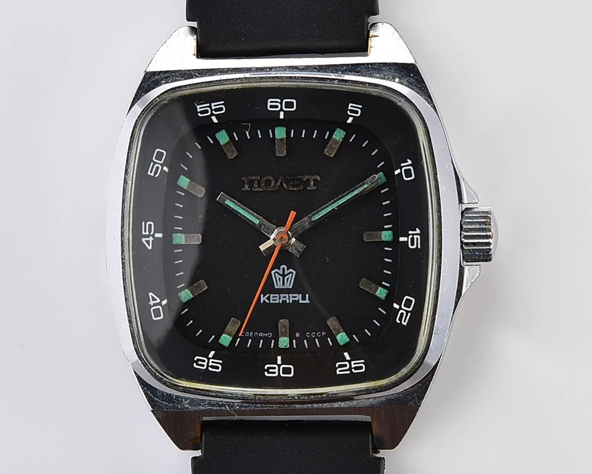 Large soviet POLJOT watch with quartz movement
