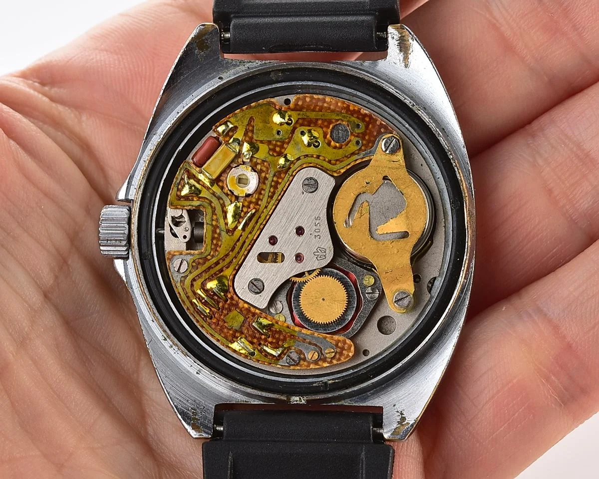 Large soviet POLJOT watch with quartz movement