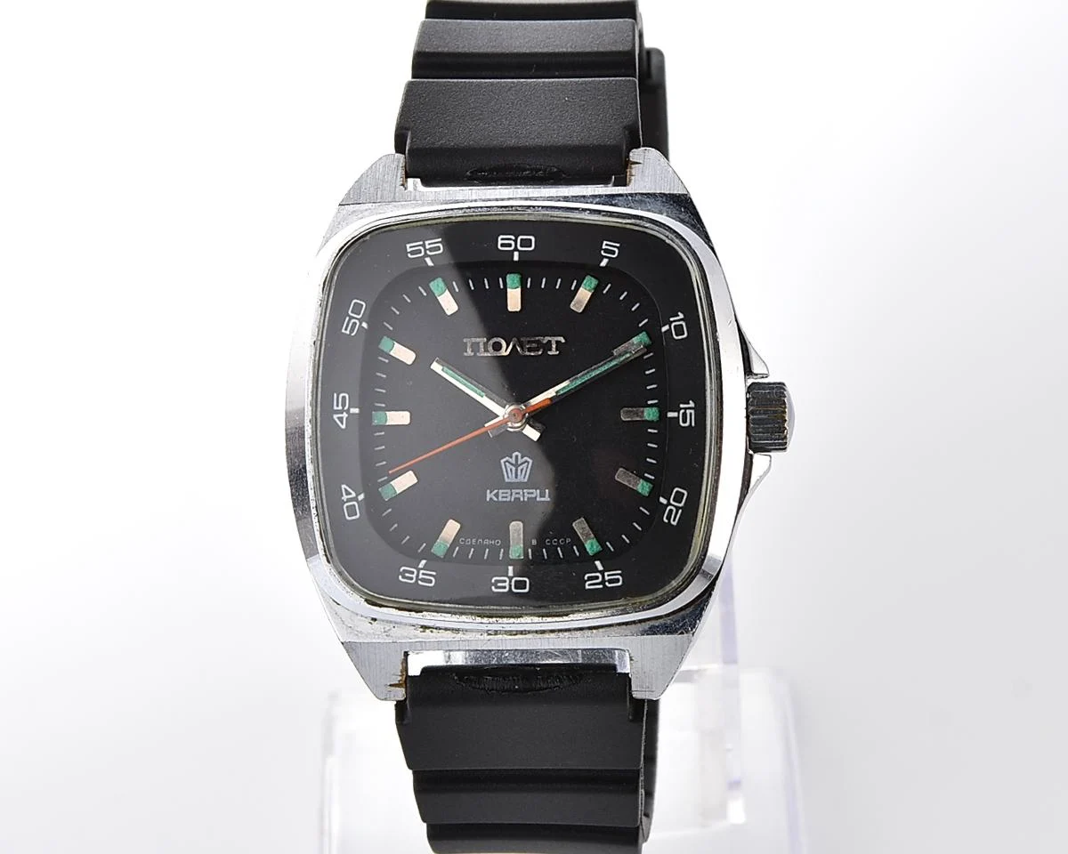 Large soviet POLJOT watch with quartz movement