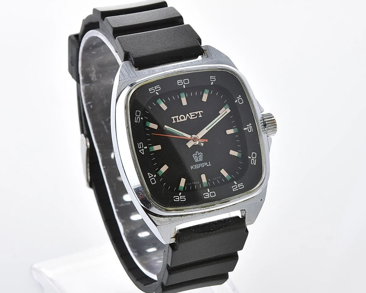 Large soviet POLJOT watch with quartz movement