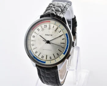 Vintage soviet Raketa watch with 24 hours 2623.H mechanical movement