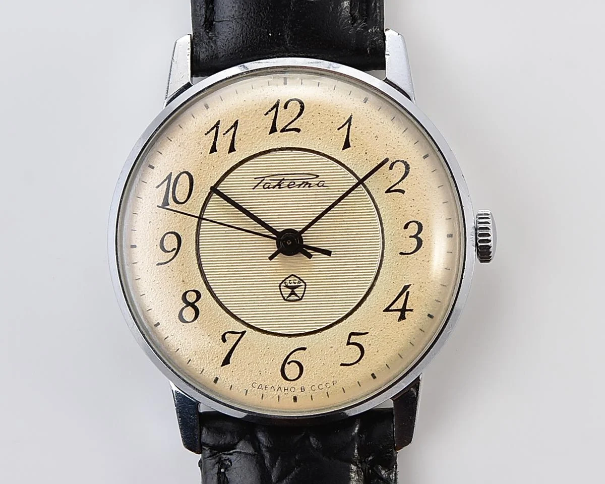 Soviet Raketa elegant vintage mechanical wristwatch