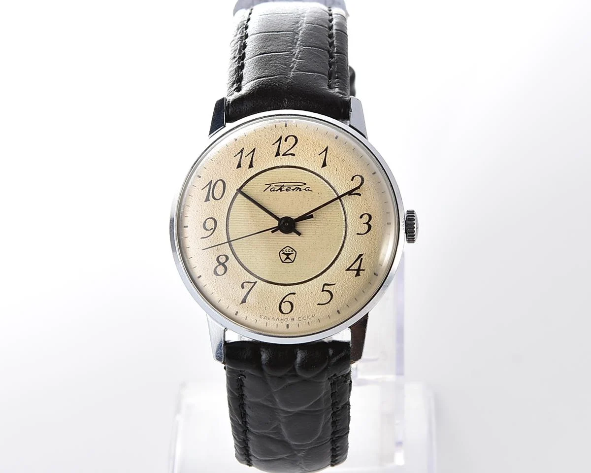 Soviet Raketa elegant vintage mechanical wristwatch