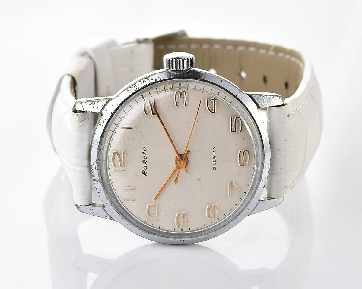 Soviet Raketa Baltica vintage mechanical wristwatch
