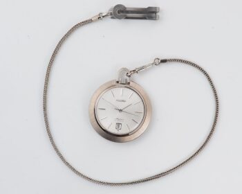 Vintage Seiko Skyliner Pocket Watch – Silver Sunburst Date Manual Wind from March 1972