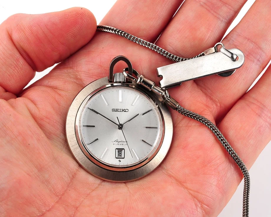 Vintage Seiko Skyliner Pocket Watch 6102-0010 – Manual Wind from