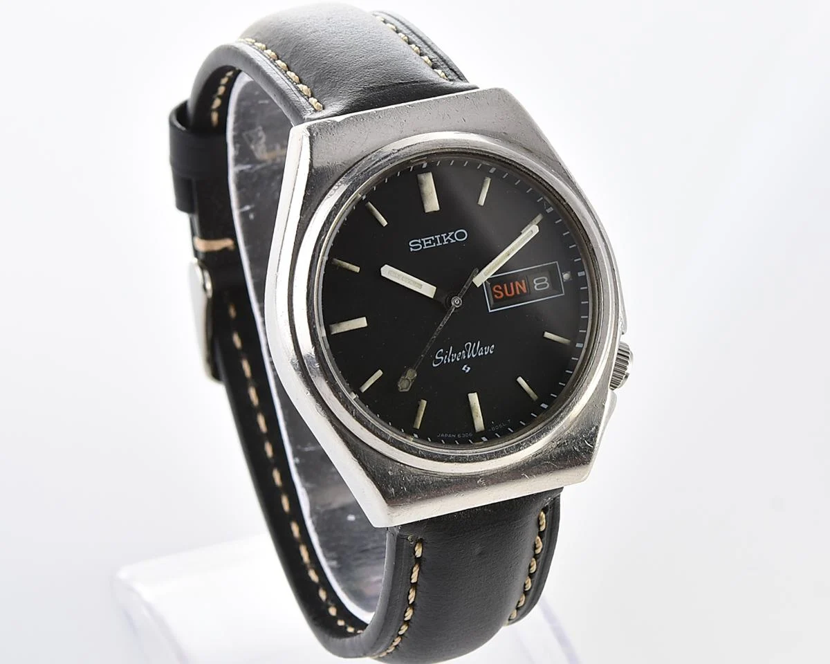 Vintage Seiko SilverWave – Black Sunburst Day-Date Automatic from July 1978