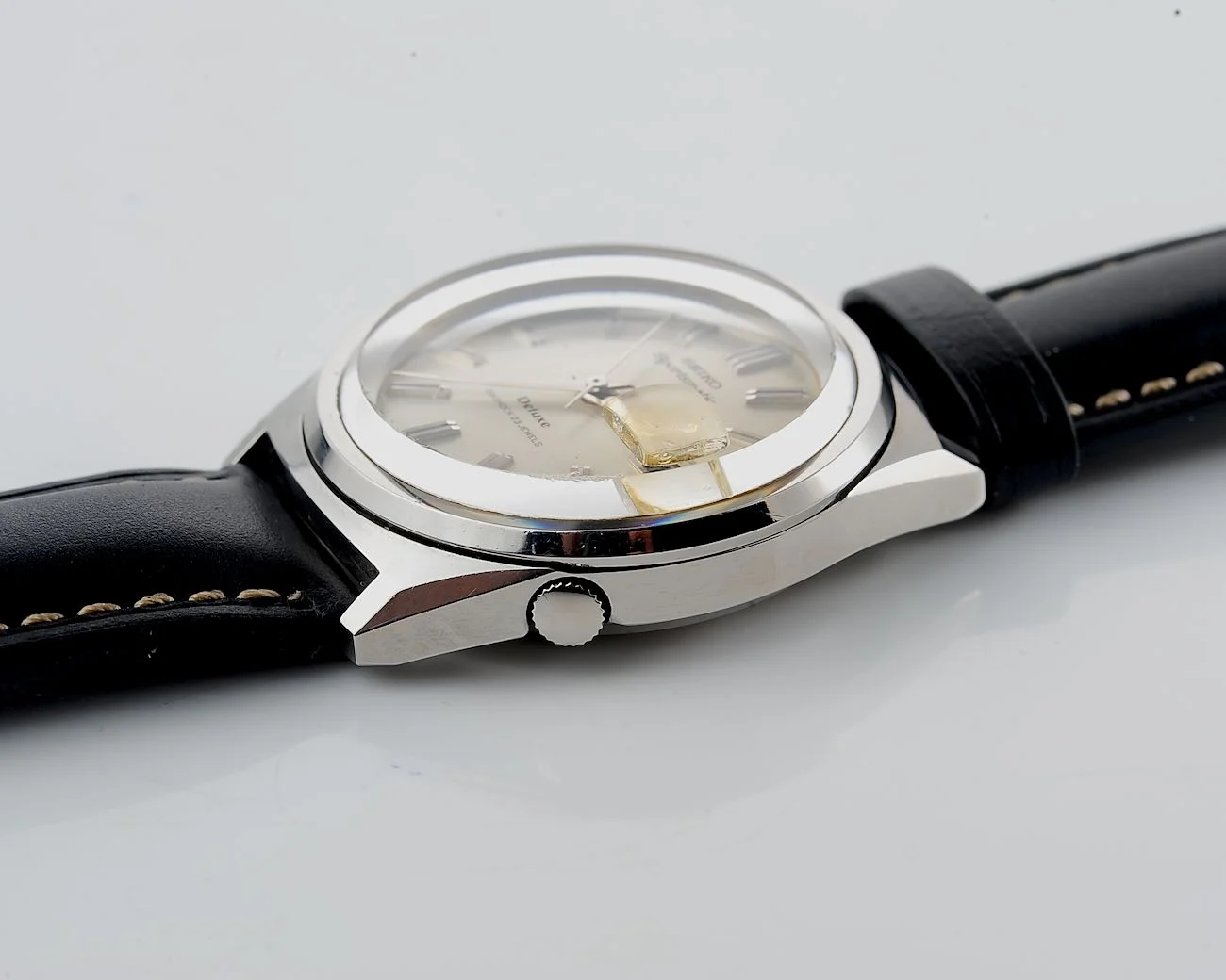 Vintage Seiko Sportsmatic Deluxe with Sunburst Silver Dial from October 1966