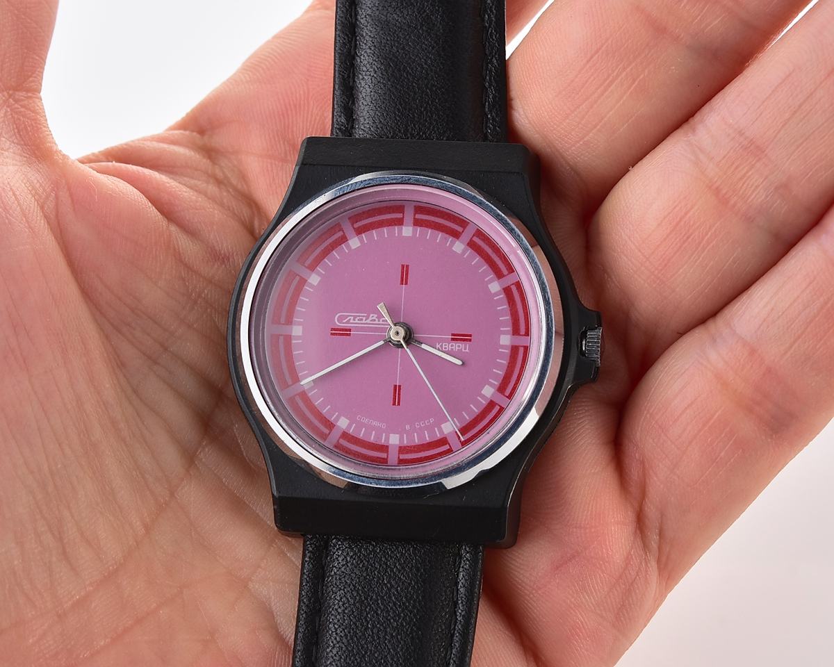 Automatic soviet SLAVA with quartz movement