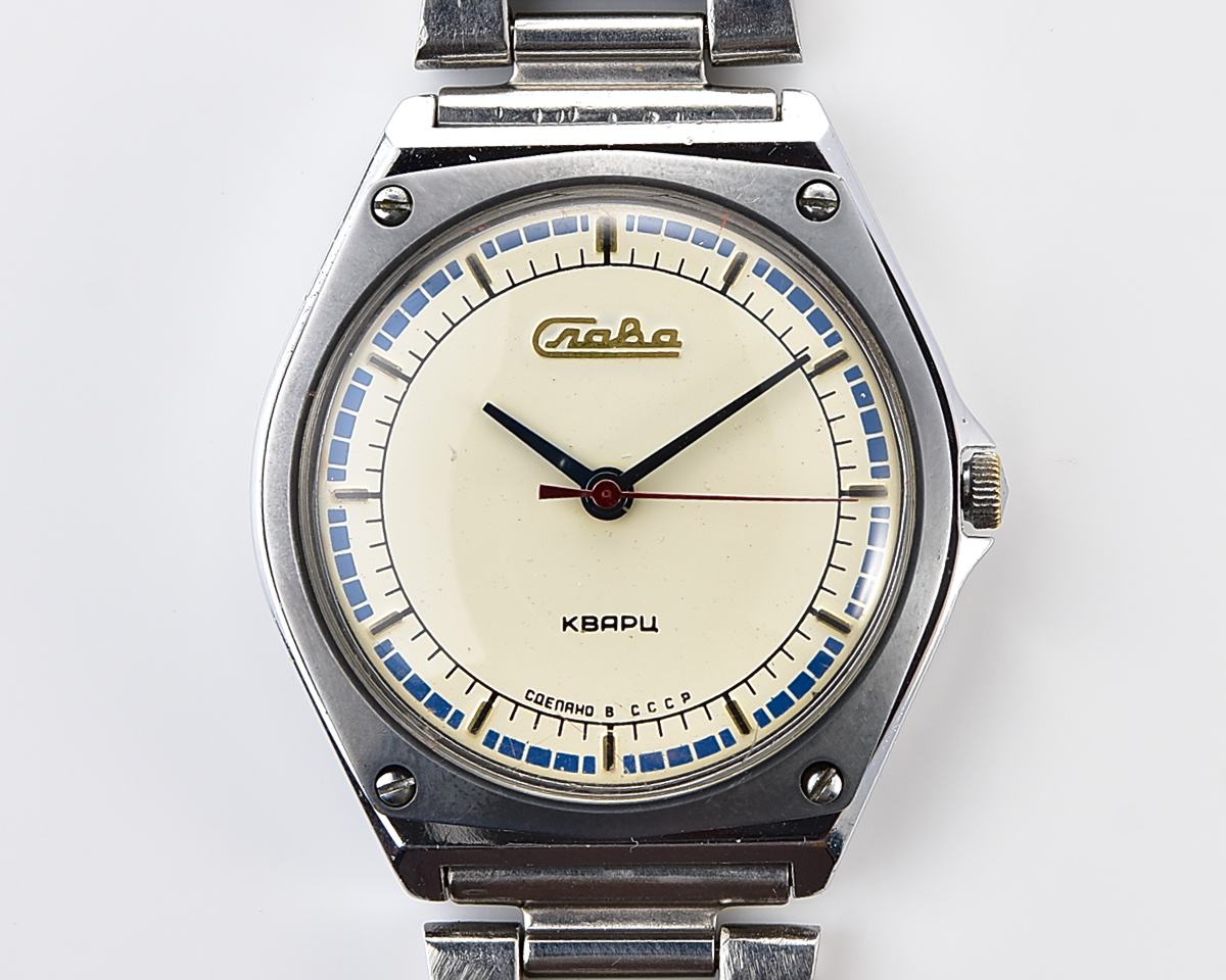 Soviet automatic SLAVA watch with quartz movement