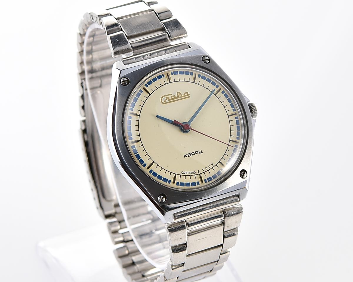 Soviet automatic SLAVA watch with quartz movement