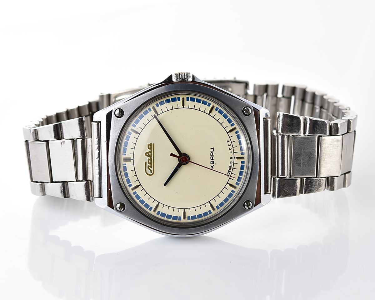 Soviet automatic SLAVA watch with quartz movement