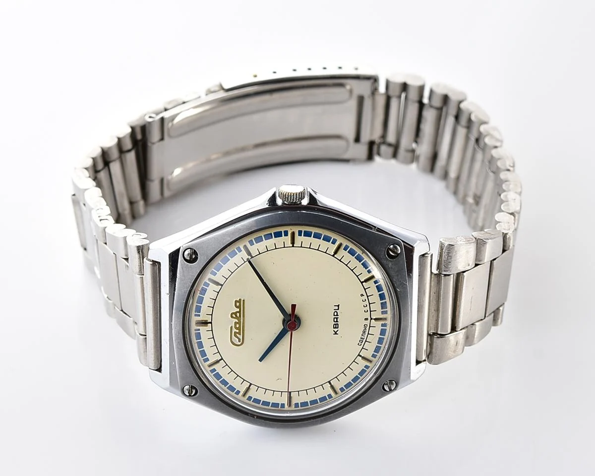 Soviet Slava watch with quartz movement