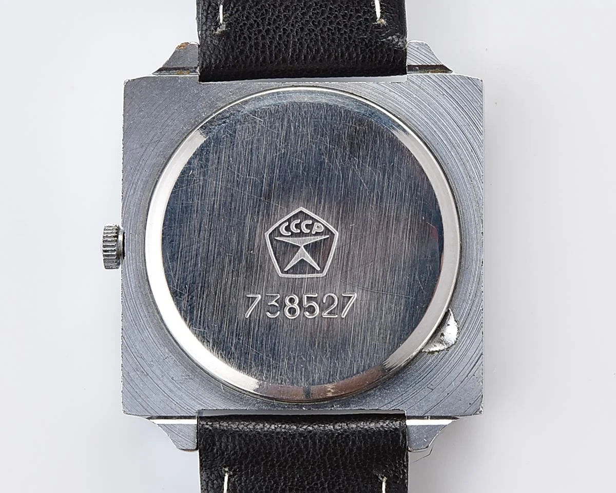 Soviet Slava with quartz movement in unusual square body