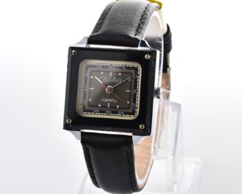 Automatic soviet SLAVA with quartz movement in unusual square body