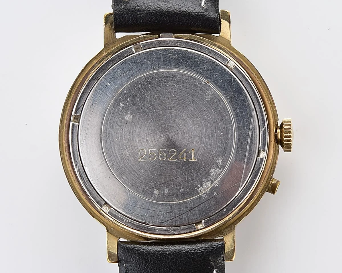 Soviet Slava gold plated mechanical wristwatch with Zodiak signs on the dial
