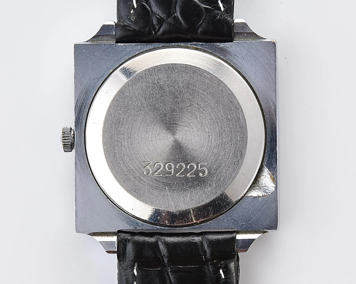 Automatic soviet SLAVA with quartz movement in unusual square body