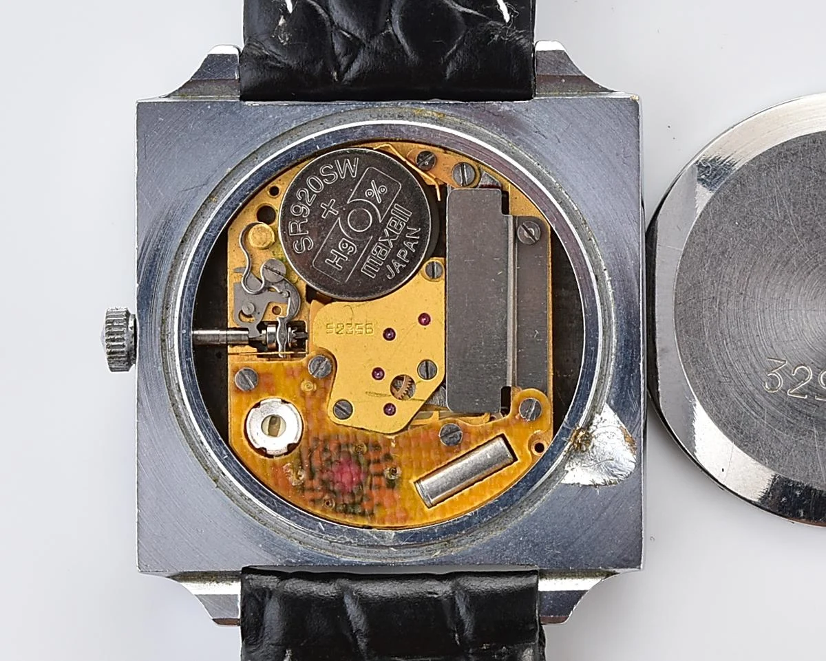 Automatic soviet SLAVA with quartz movement in unusual square body