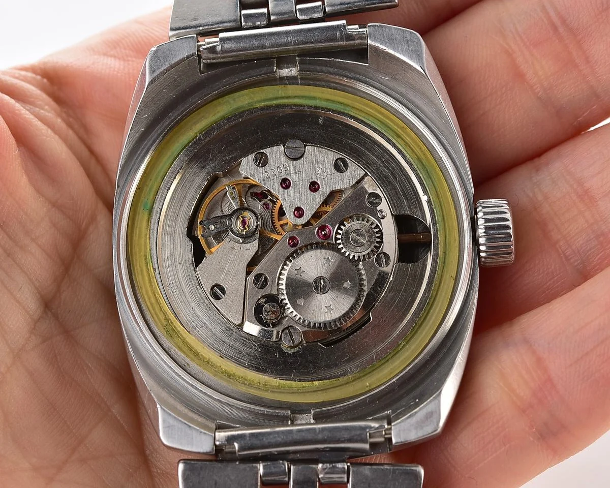 Soviet Vostok Amphibia watch, stainless steel tonneau case