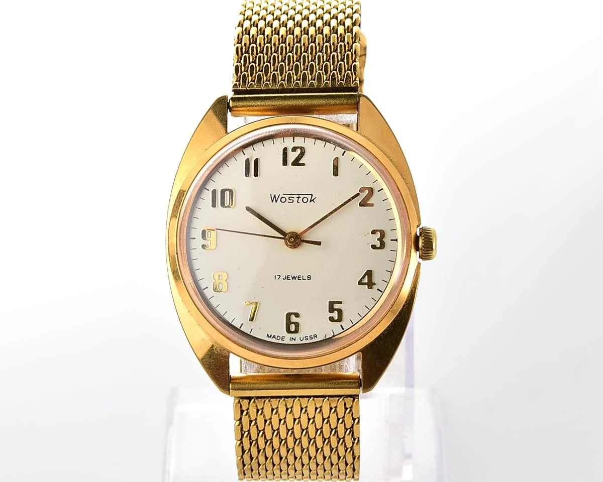 Excellent soviet gold-plated Vostok (Wostok) mechanical watch