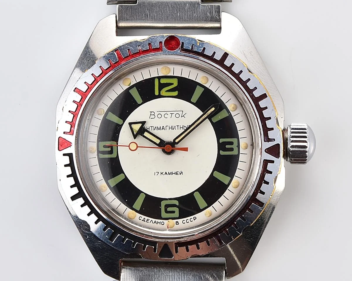 Vostok Amphibia mechanical watch with black bezel!