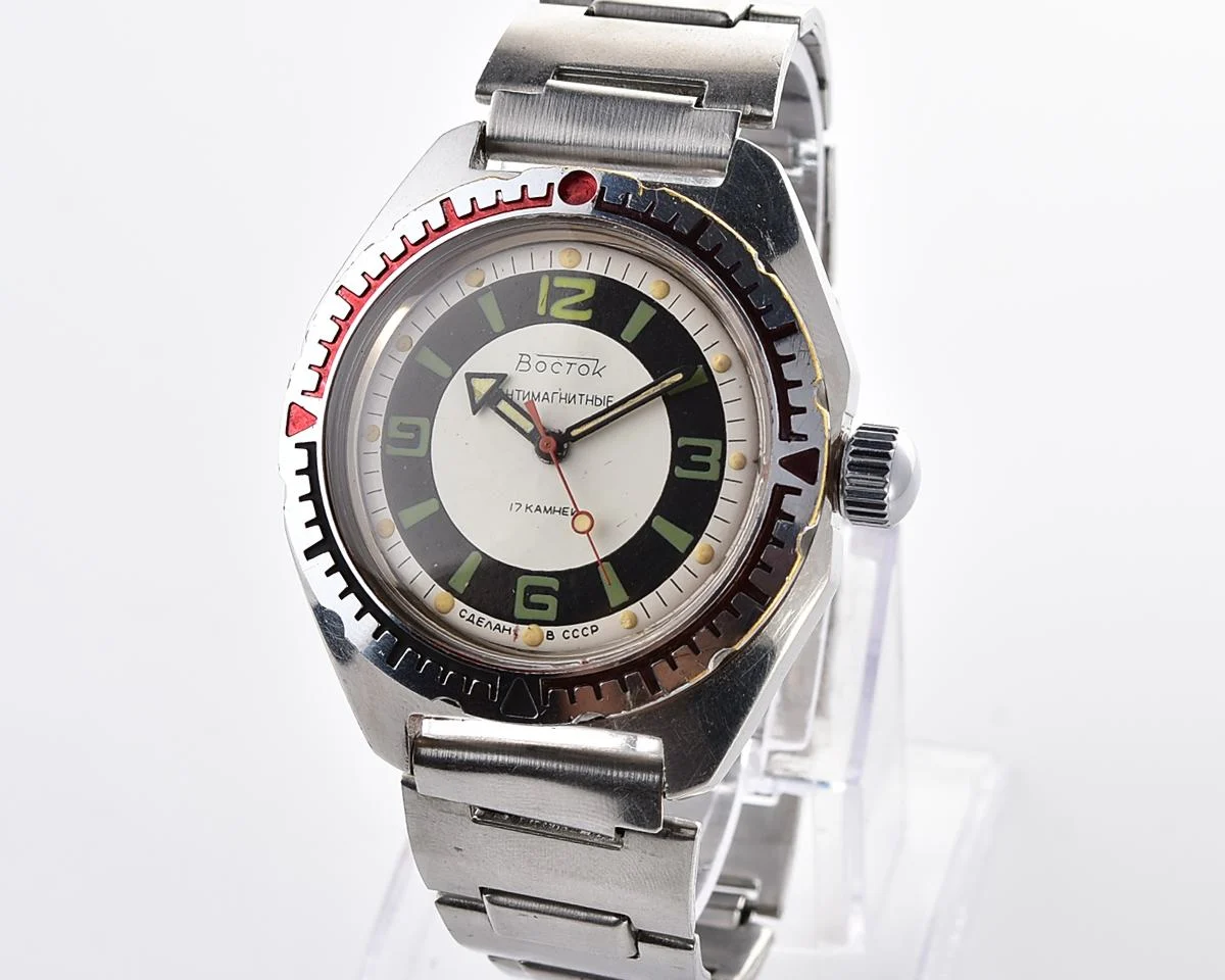 Vostok Amphibia mechanical watch with black bezel!