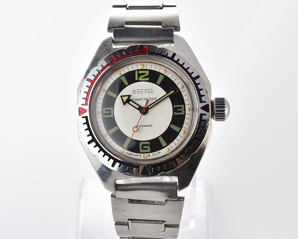 Vostok Amphibia mechanical watch with black bezel!