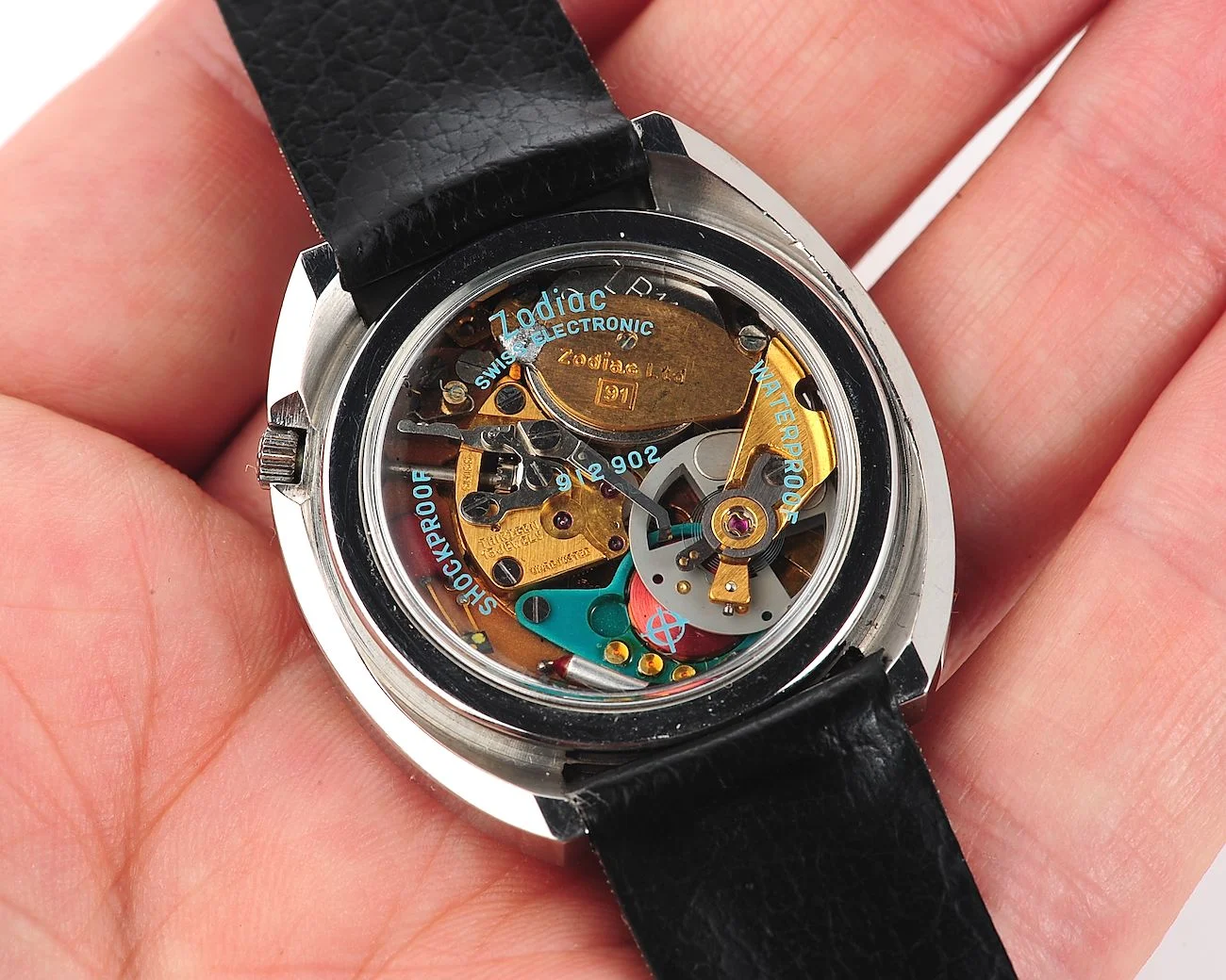 Retro-Futuristic Zodiac Electronic Spacetronic - vintage Swiss Dynotron with transparent back from 1960s!
