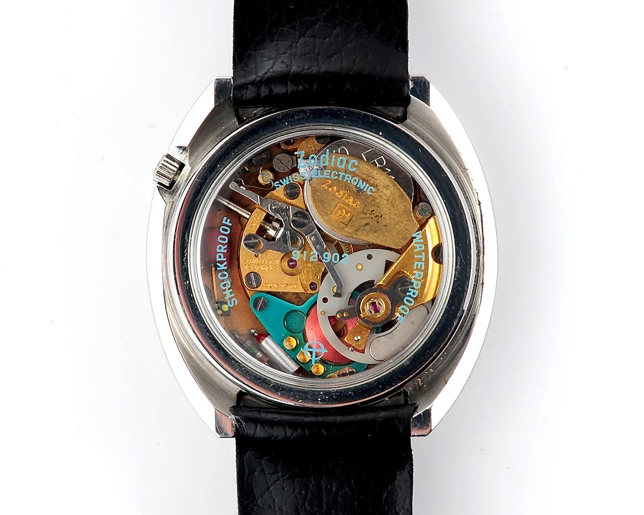 Zodiac Spacetronic Electromagnetic Balance with Genuine Buckle Antique Men's Watch 18222-SCS_2349