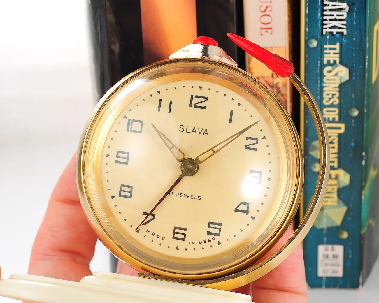 Vintage Soviet Slava-Globe mechanical alarm clock