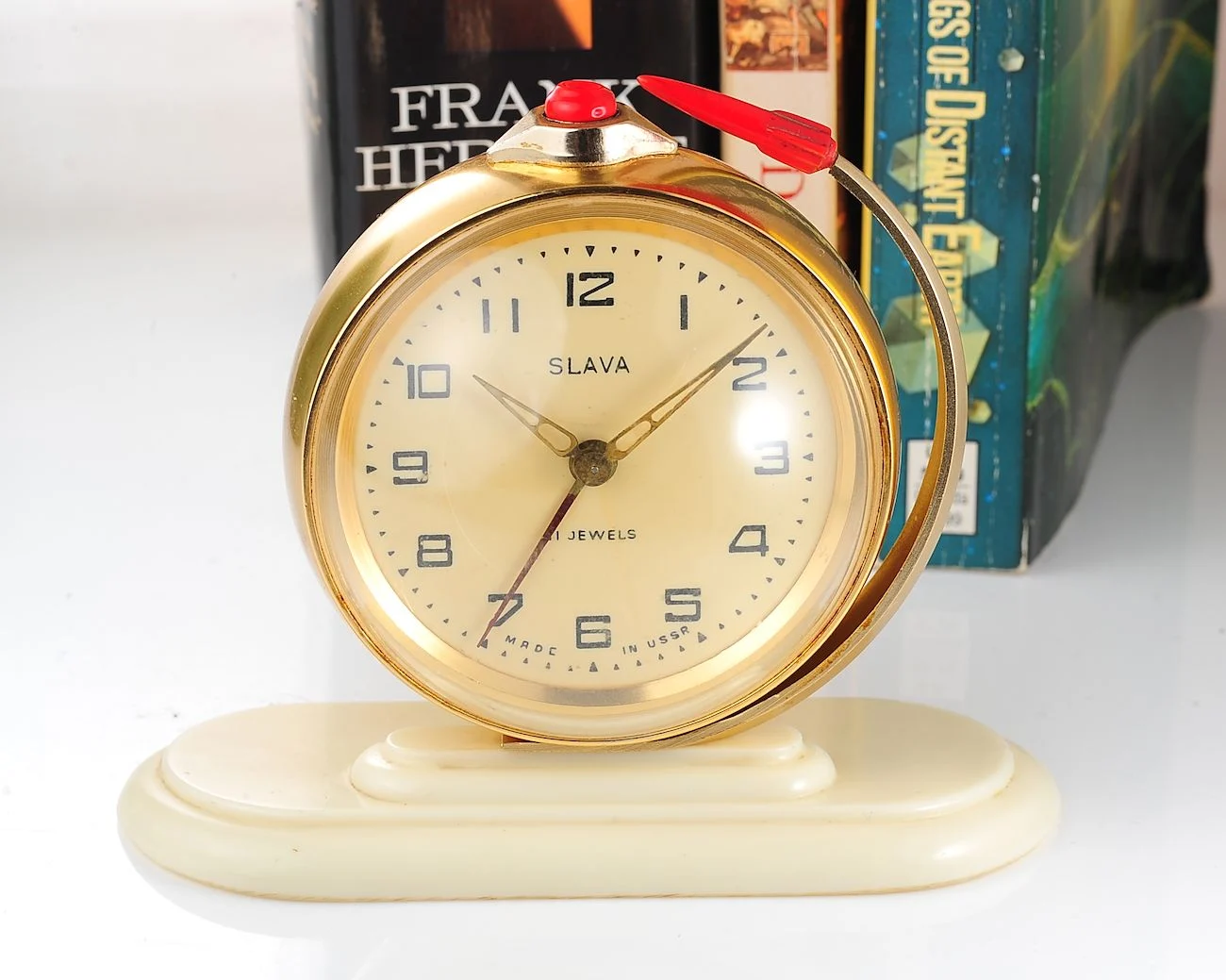 Vintage Soviet Slava-Globe mechanical alarm clock