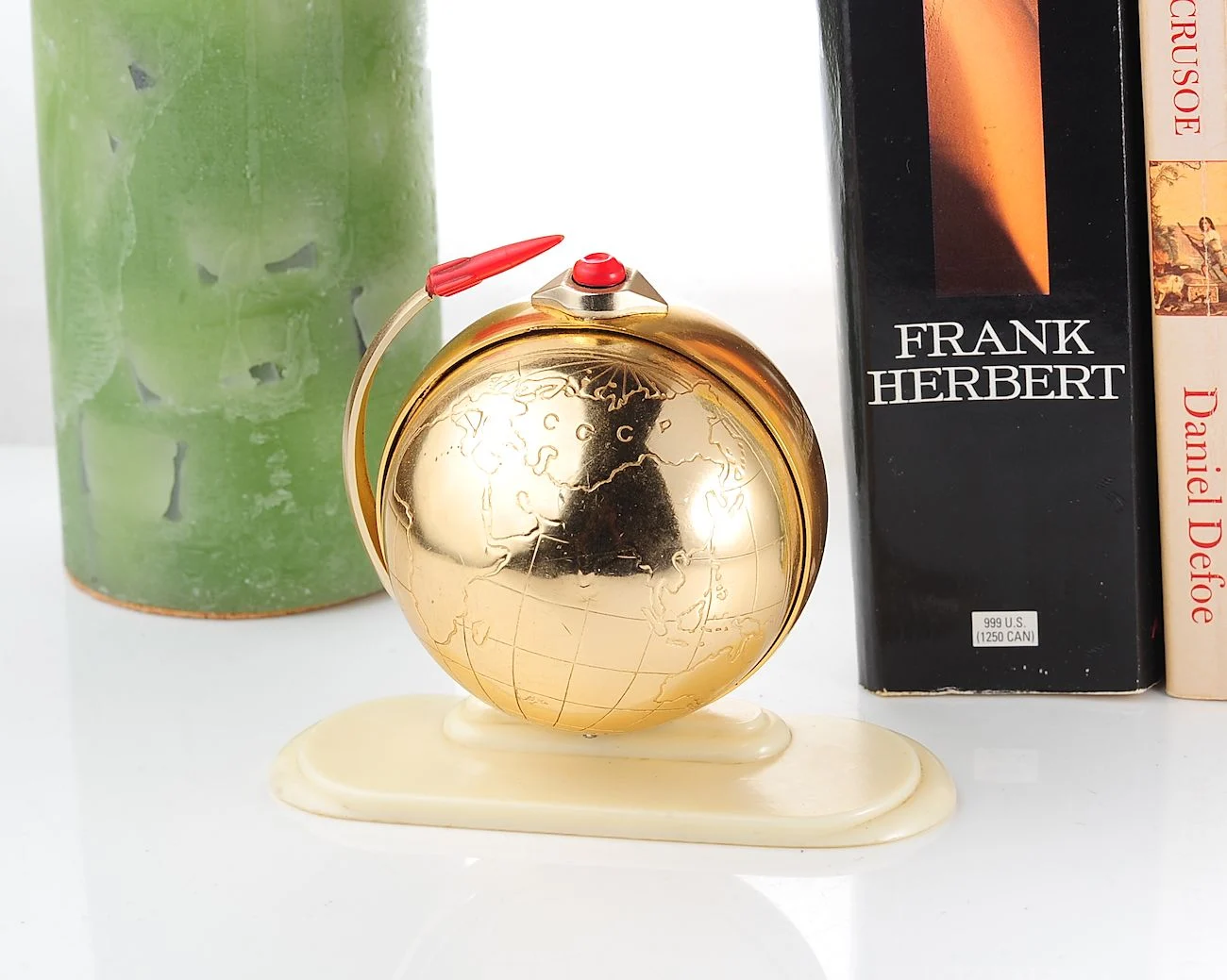 Vintage Soviet Slava-Globe mechanical alarm clock