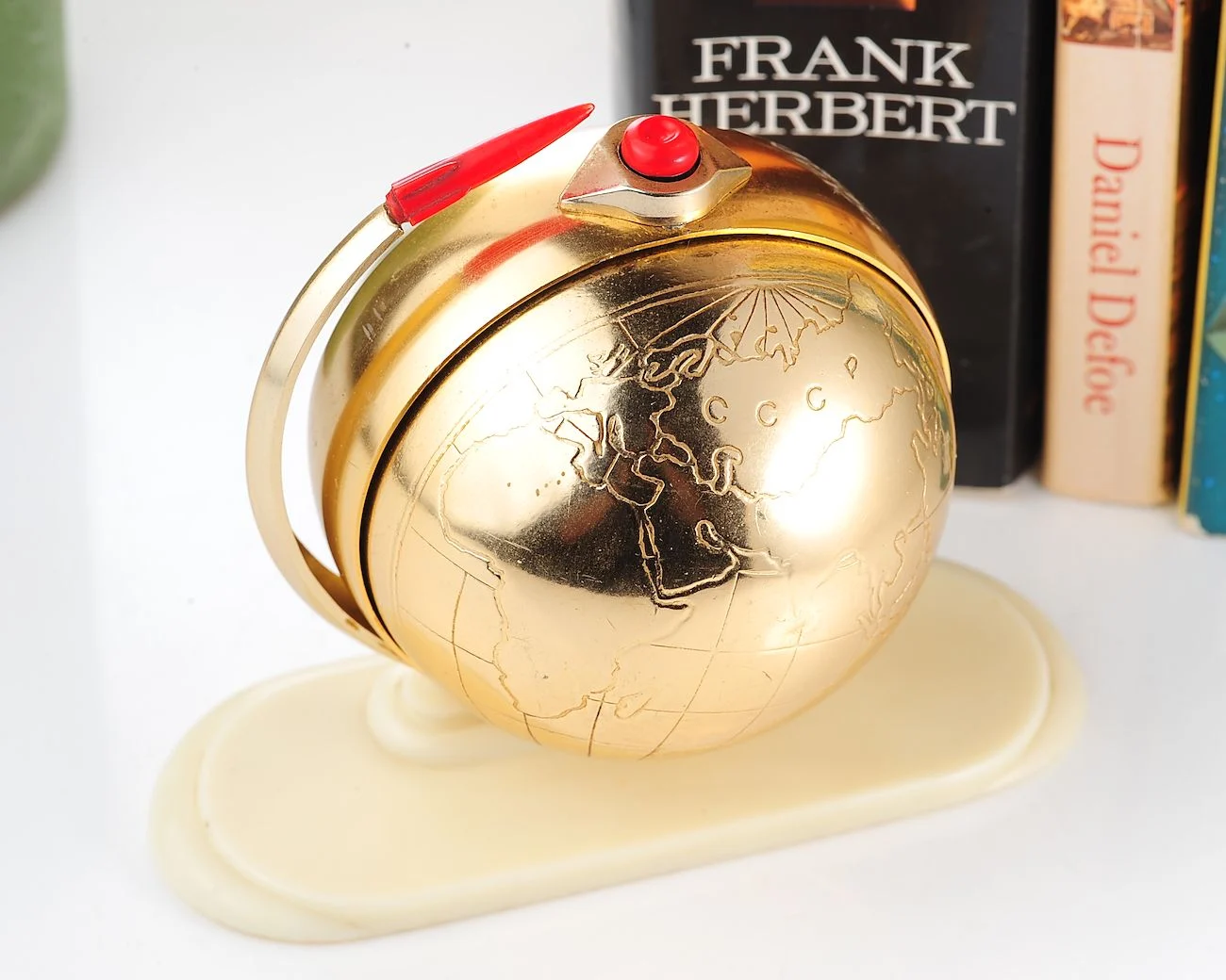 Vintage Soviet Slava-Globe mechanical alarm clock