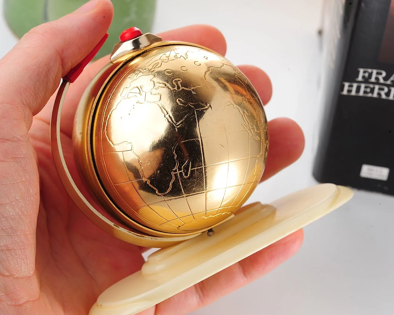Vintage Soviet Slava-Globe mechanical alarm clock
