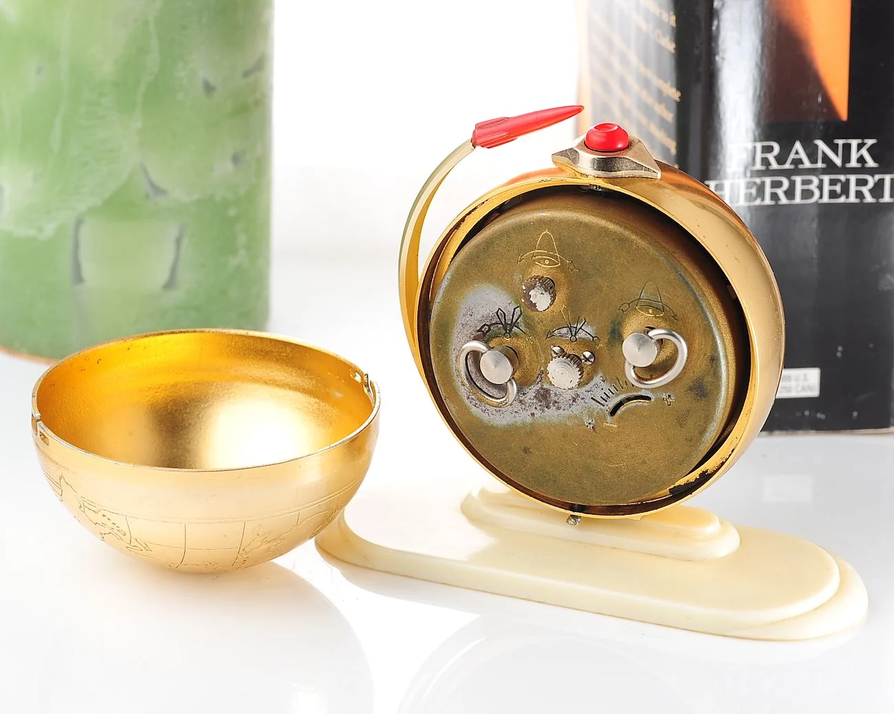 Vintage Soviet Slava-Globe mechanical alarm clock