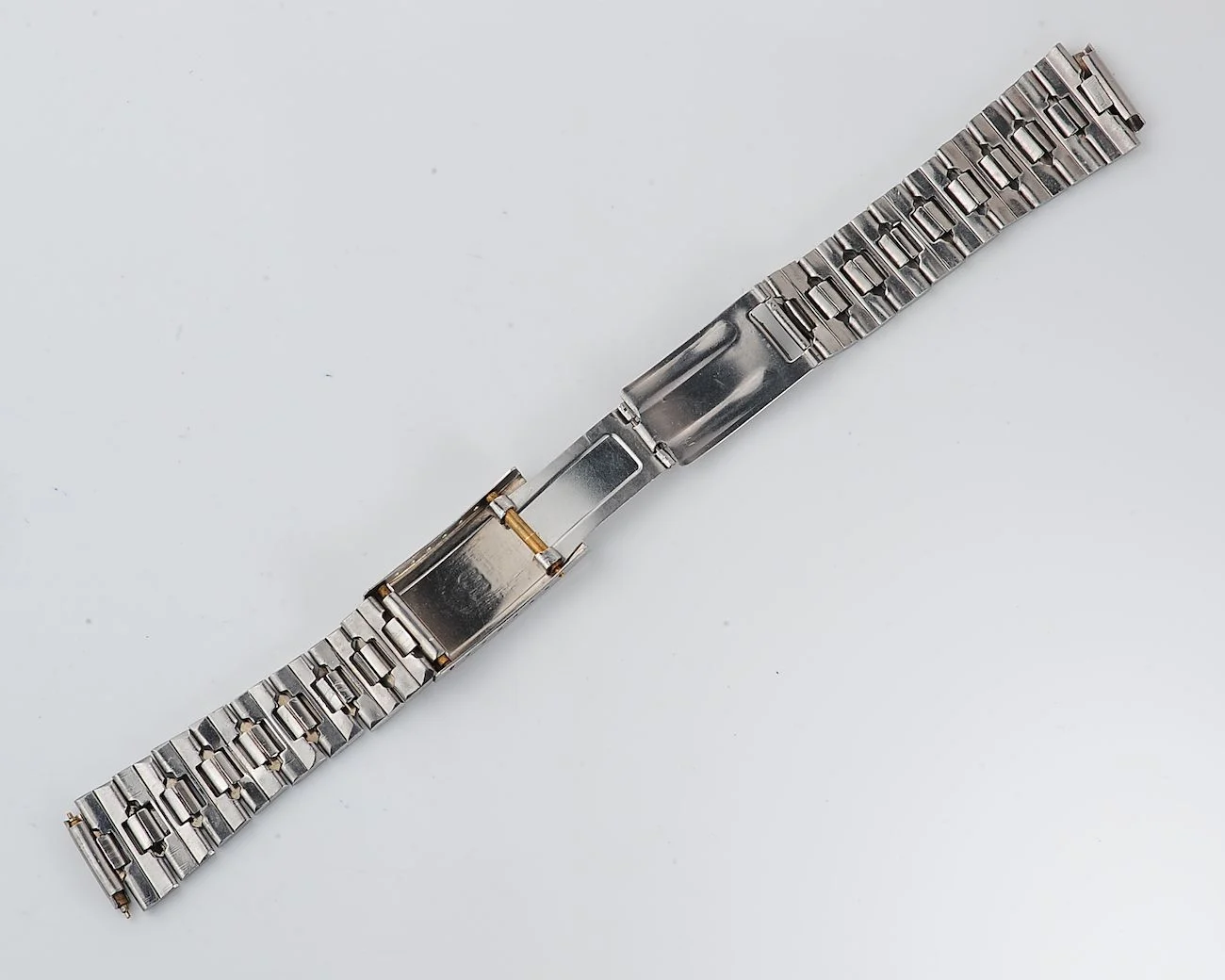 Vintage Soviet stainless steel 18mm watch bracelet with "Zhytomir(city) 1100 years" on the buckle