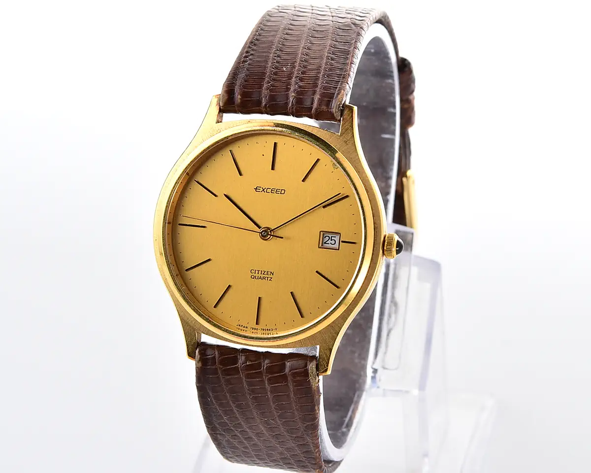 Vintage Citizen Exceed – Gold-Plated Champagne Dial Quartz from June 1989