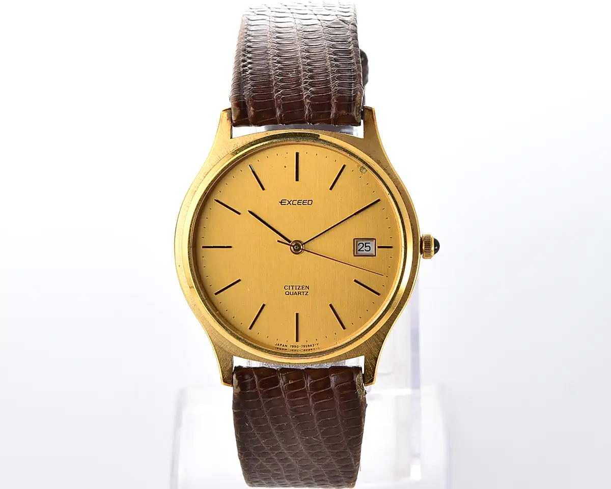 Vintage Citizen Exceed – Gold-Plated Champagne Dial Quartz from June 1989