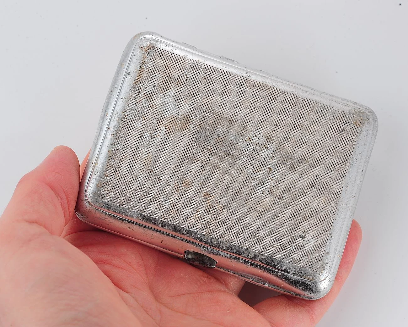 Vintage Space Rocket Vostok-1 metal cigarette box - Soviet cosmos exploration era relic