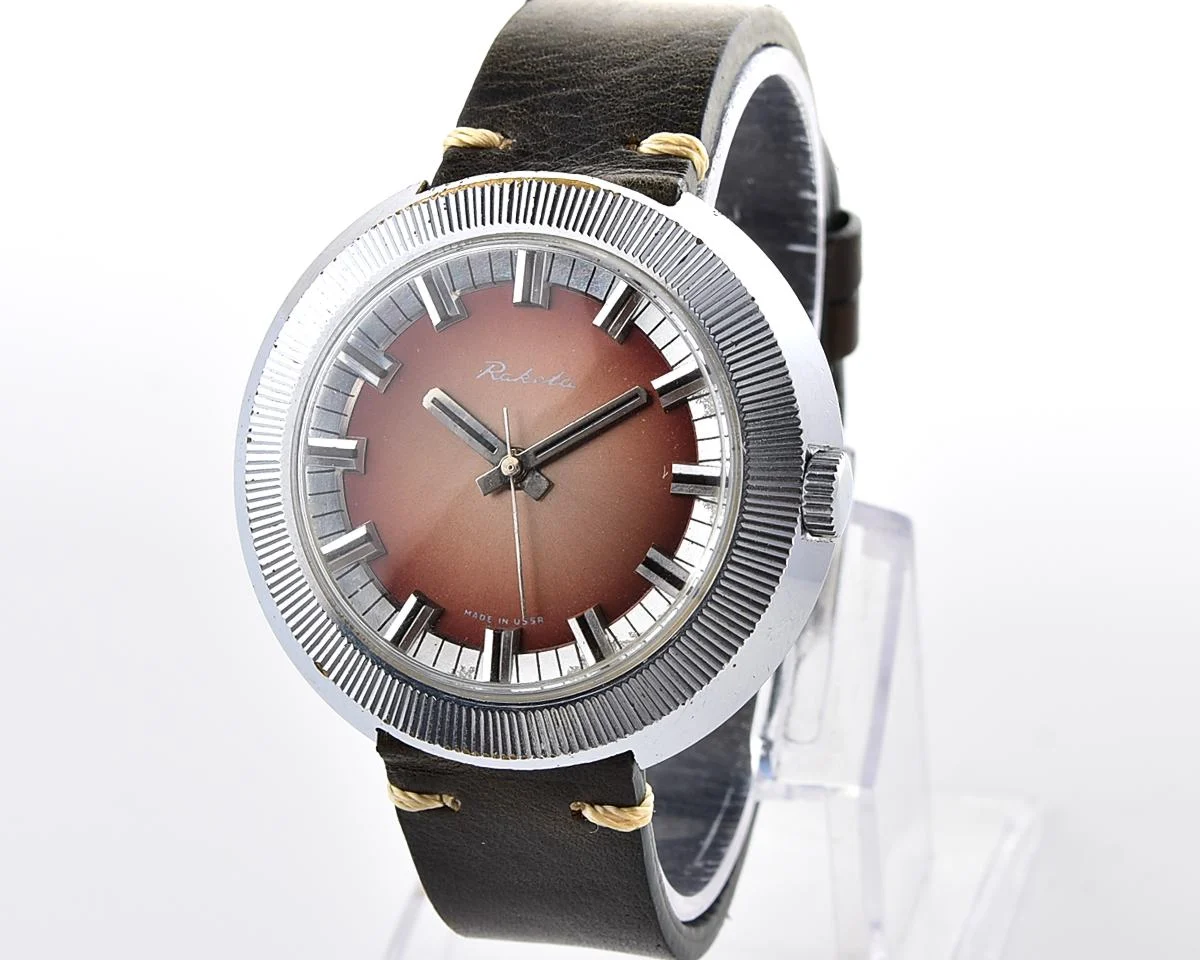 Vintage Soviet Raketa - Brown Gradient Dial with Fluted Bezel, Cal. 2609.HA