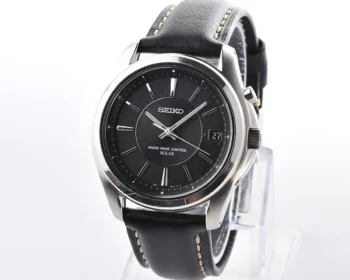 Seiko “Radio Wave Control” Solar JDM Exclusive – Epson 25-Year Service Award with black dial