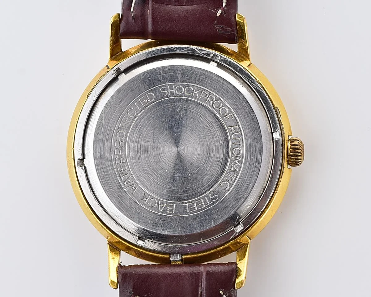 Vintage Soviet gold-plated mechanical Sekonda (Poljot De Luxe) with automatic self-winding movement