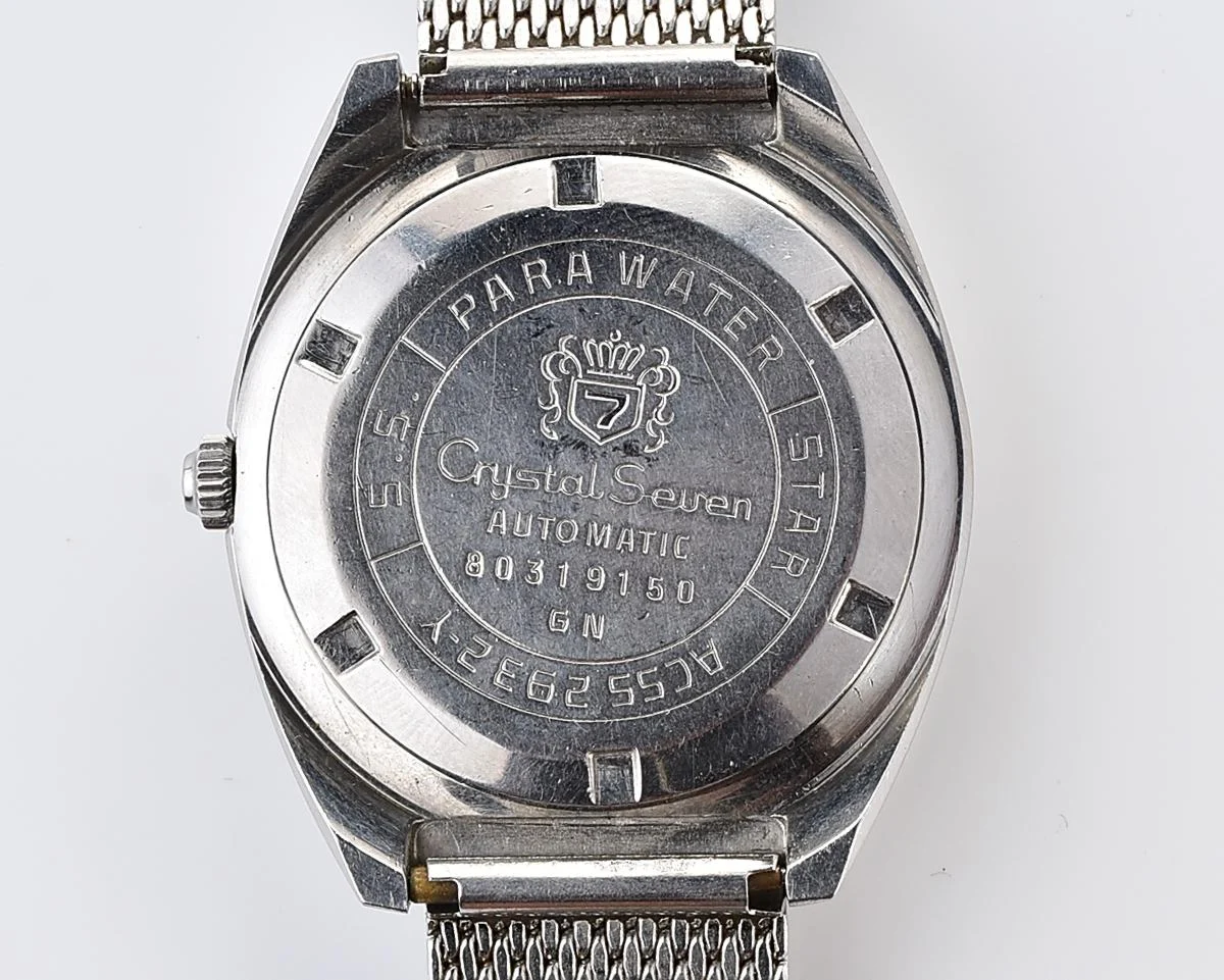 Vintage Citizen Crystal Seven Custom 27-Jewel Automatic with Matte Black & Blue Sport Dial from March 1968