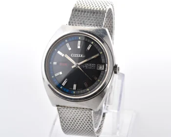 Vintage Citizen Crystal Seven Custom 27-Jewel Automatic with Matte Black & Blue Sport Dial from March 1968