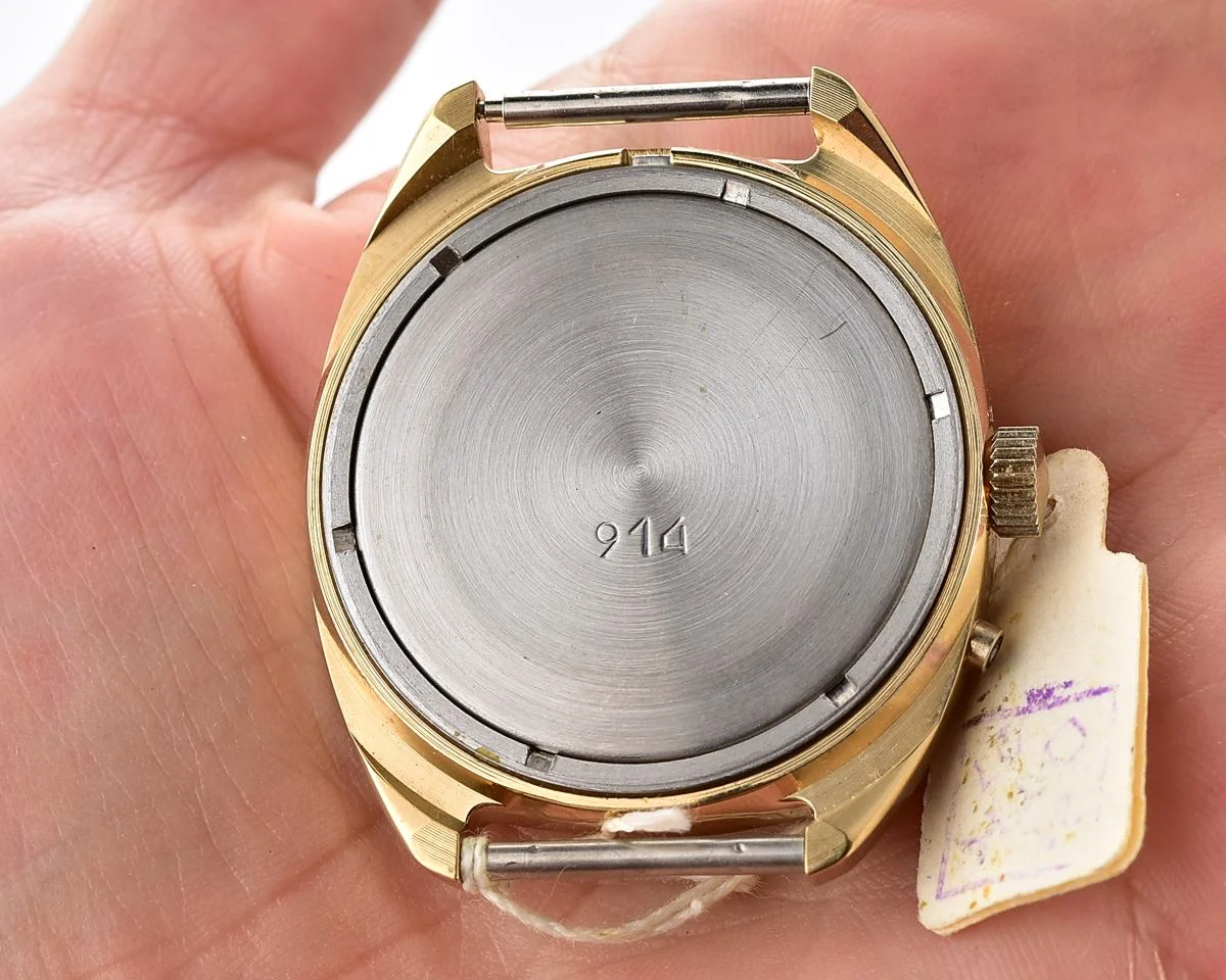 TIME CAPSULE: Large Soviet gold-plated mechanical watch Slava – New Old Stock (NOS)!