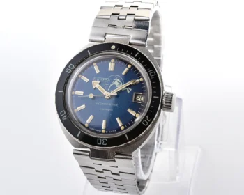 Vostok Amphibia Diver wristwatch (Scuba Dude), with vintage stainless steel bracelet